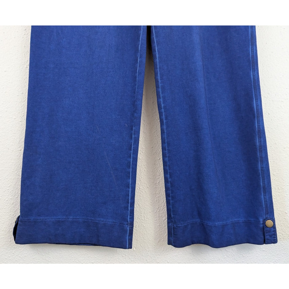 Soft Surroundings sz S Pull On Wide Leg Pants terry knit stretchy pockets 2900 - Picture 3 of 7